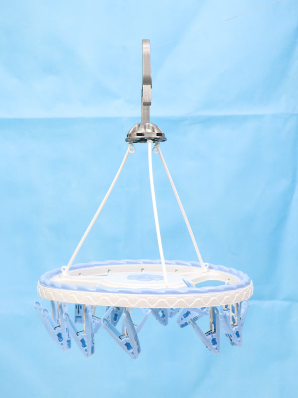 Newborn Clothes Hanger Design Circle Shape Sky Blue