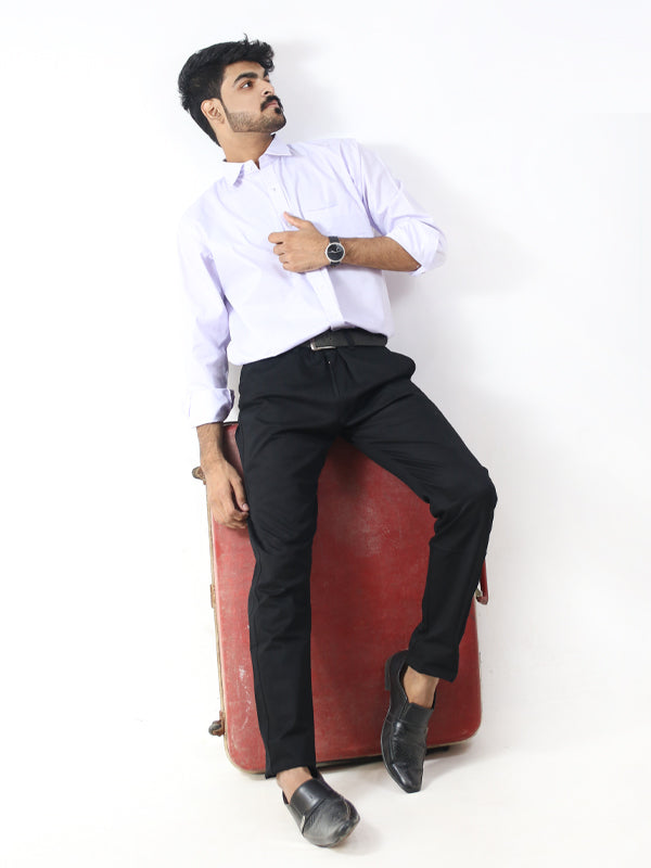 Men's Formal Dress Shirt Plain Neel White MFS371