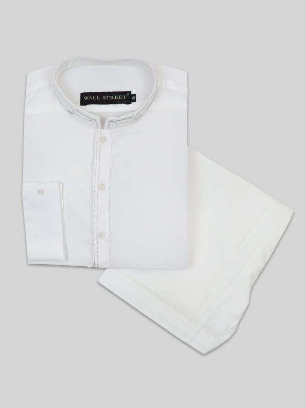 440/1 Men's Stitched Kameez Shalwar Off White