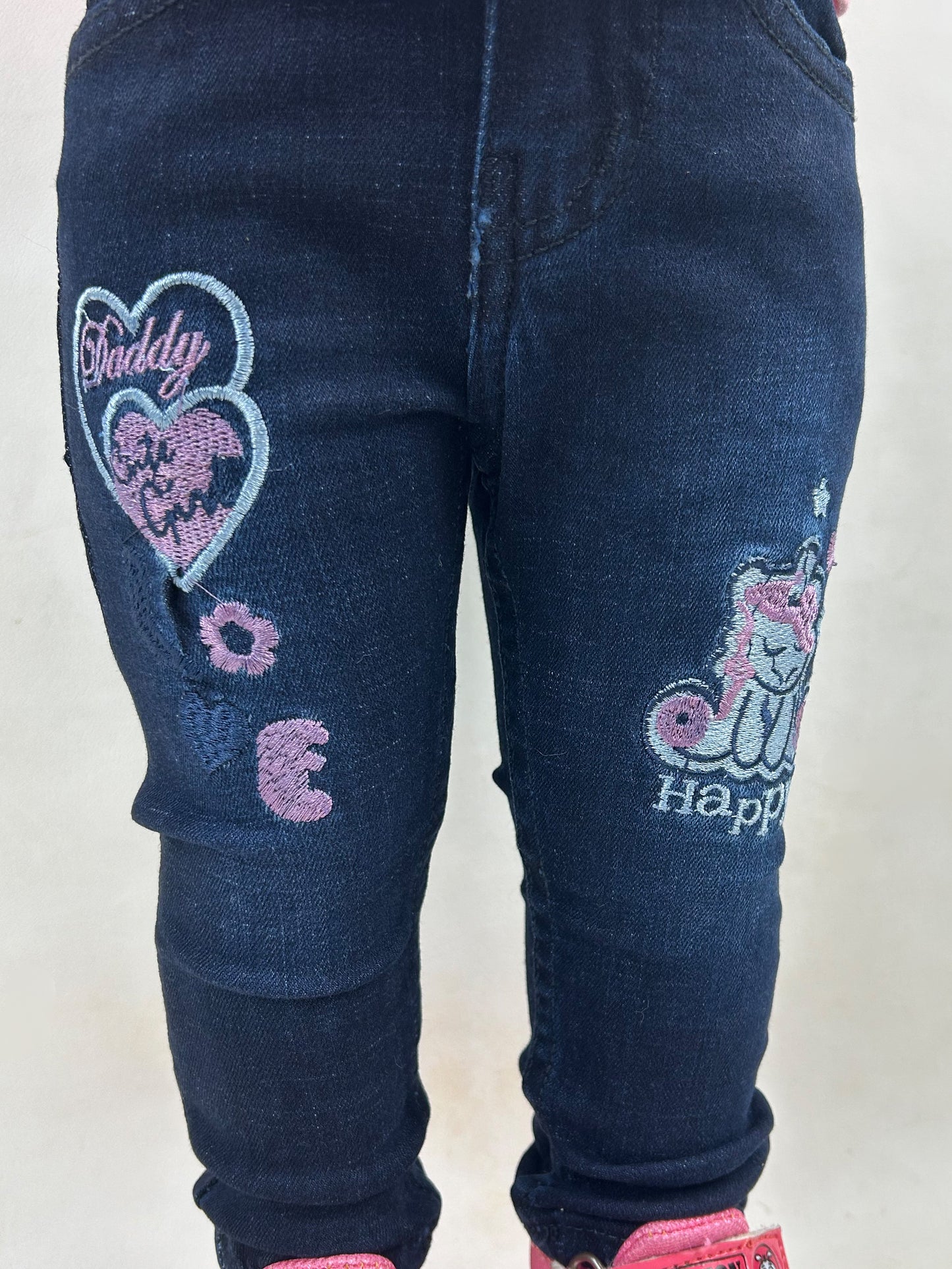 2Yrs - 9Yrs Teal Blue Stretchable Denim Jeans For Girls GJ16