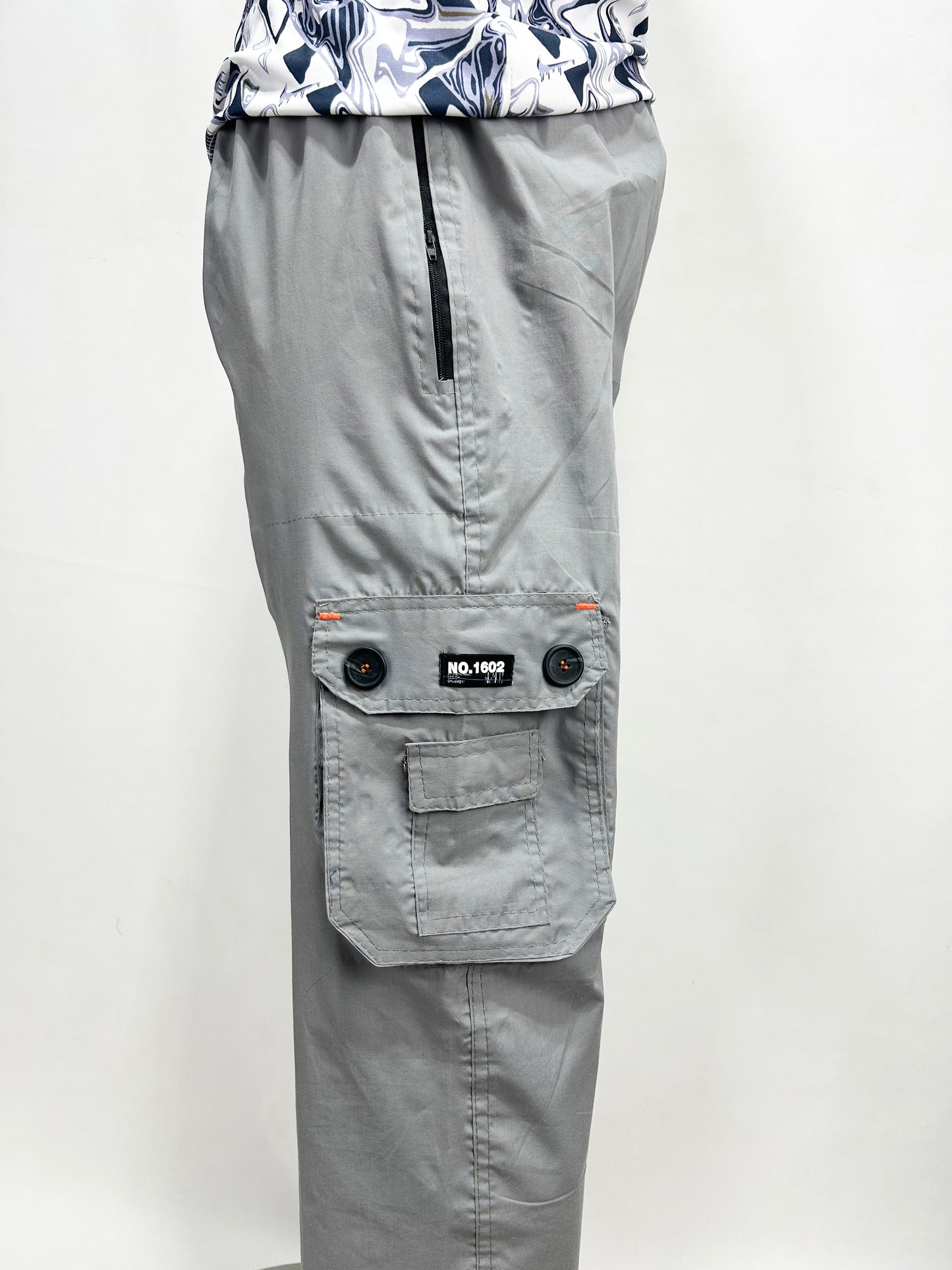 Stone Grey Cotton Trouser For Men MT176