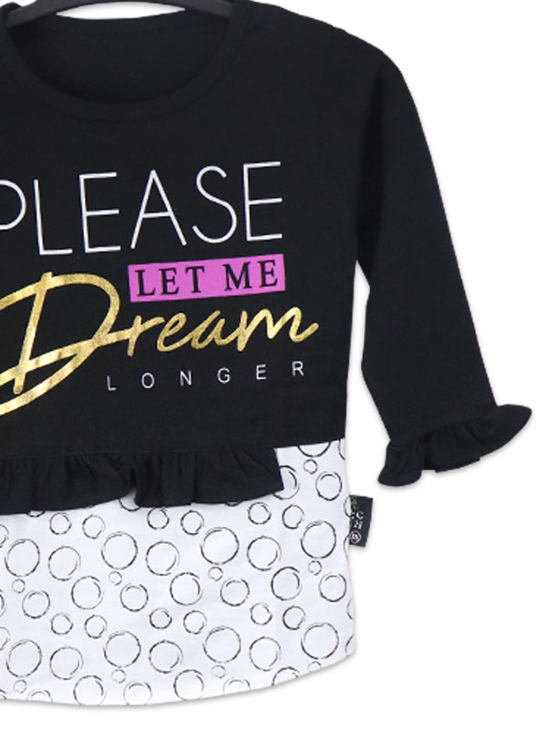ATT Girls T-Shirt 3.5 Yrs - 9 Yrs Dream Black