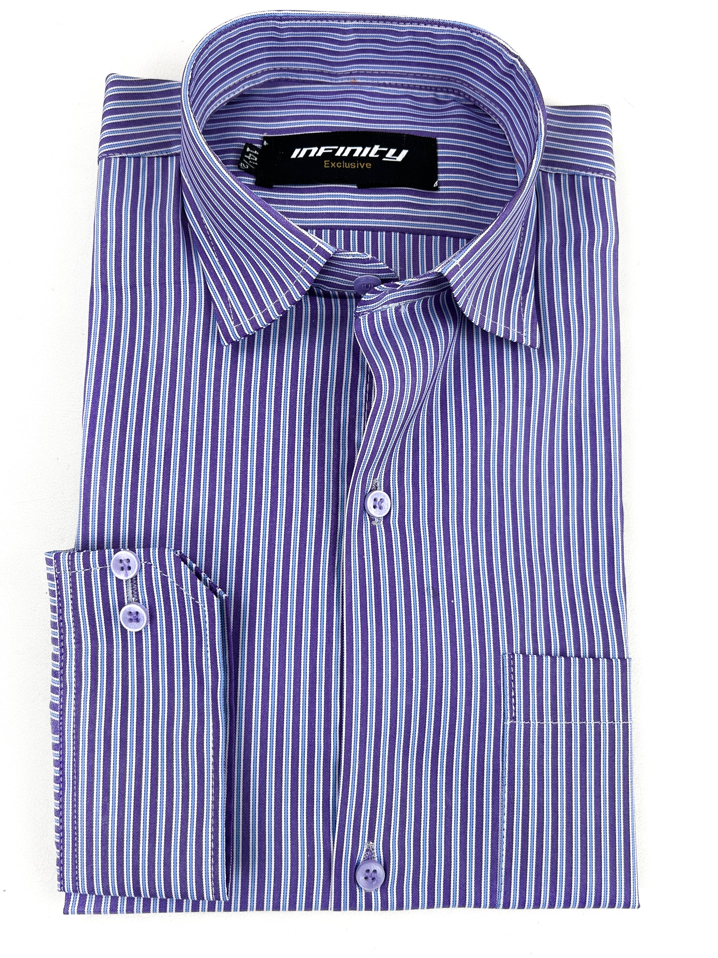 Purple Lines Formal Dress Shirt For Men MFS311