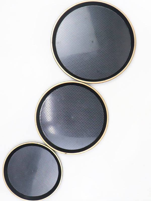 Plastic Round Shape Serving Tray 3 Sizes Set