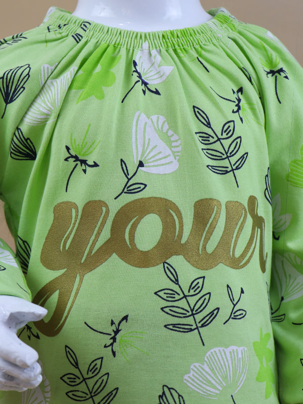 GTS07 SK Full Sleeves Girls T-Shirt 1Yrs - 4Yrs Your Light Green