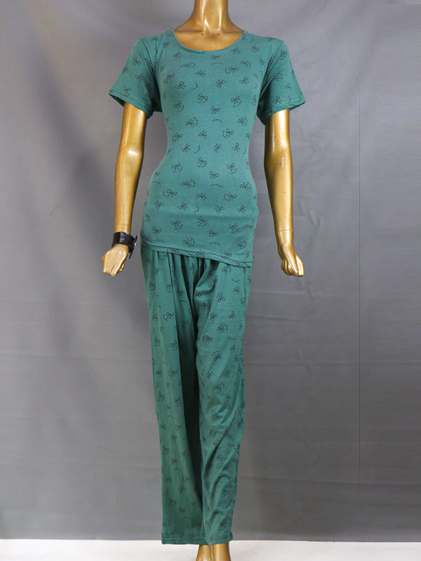 Sea Green Night Suit For Womens/Girls TB WNS02