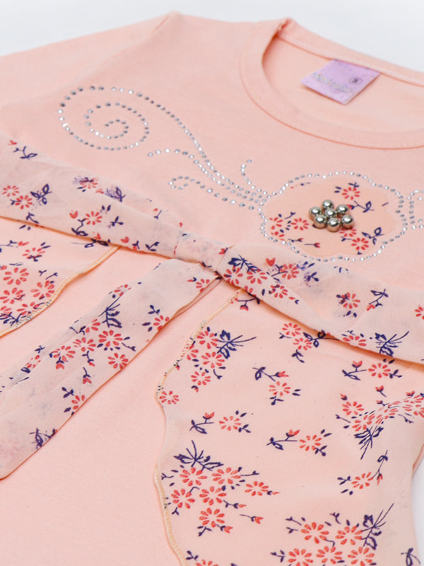 BG Girls Suit 1Yr - 4Yr Flowers Light Peach 515