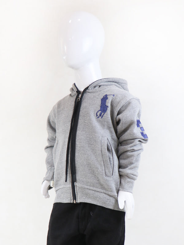 KH12 Kids Zipper Hoodie 2.5Yrs - 8Yrs Polo Grey