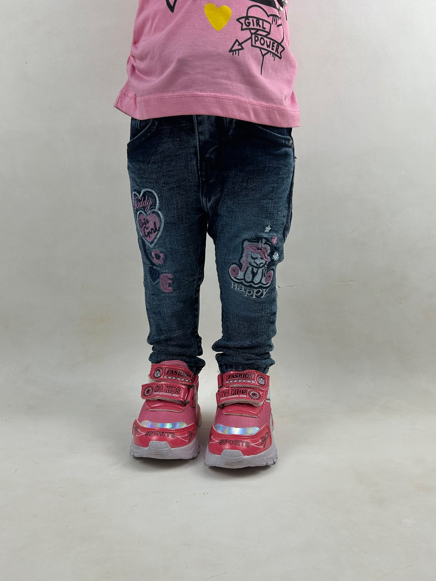 2Yrs - 11Yrs Dusk Blue Stretchable Denim Jeans For Girls GJ17