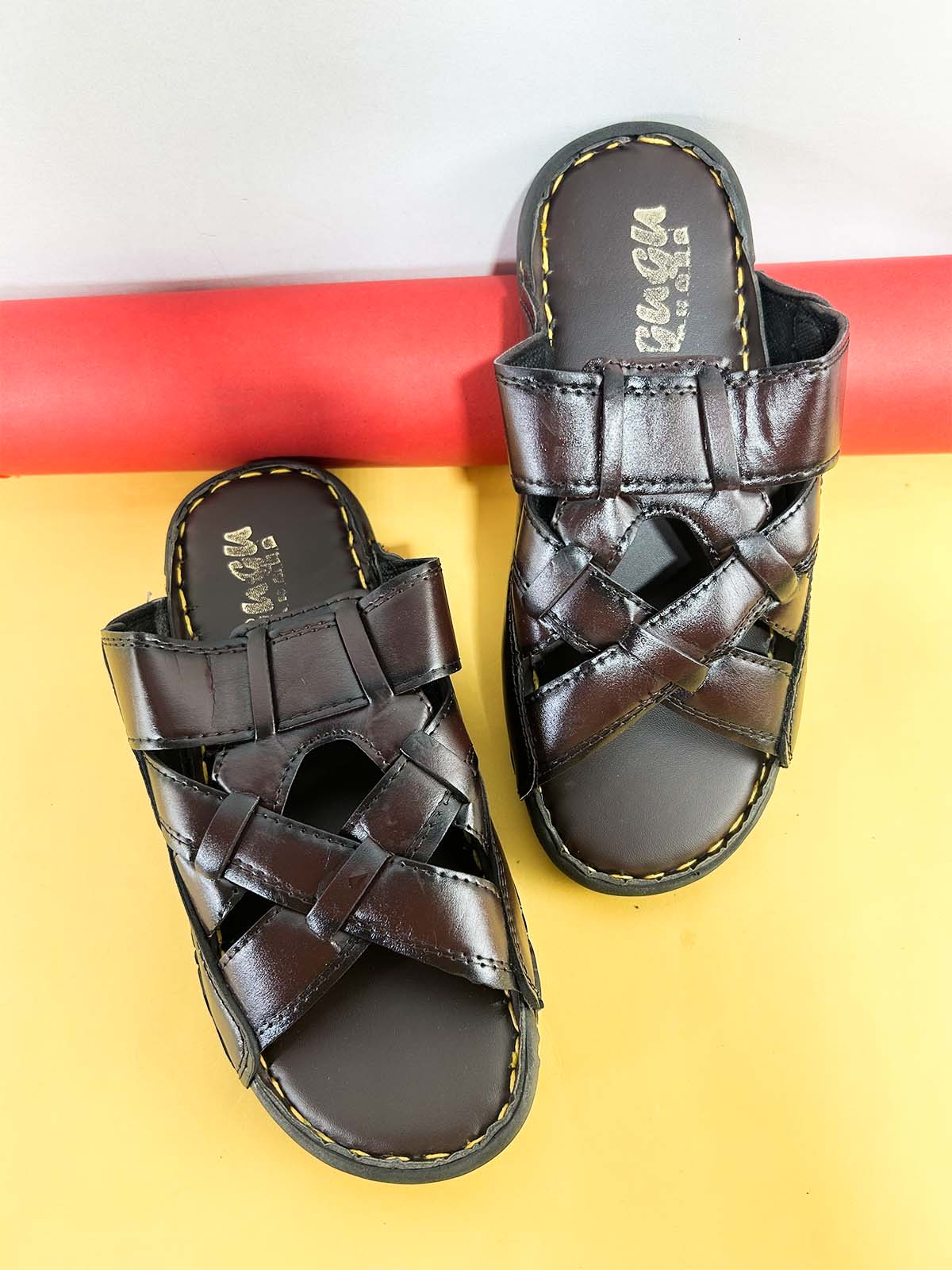 Brown Casual Slippers for Men MC147