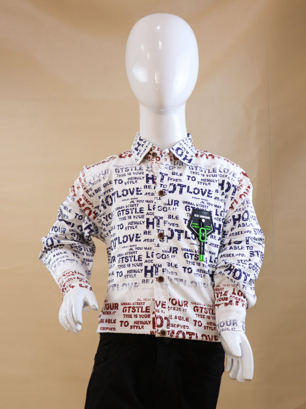 NB Boys Casual Shirt 3Yrs - 12Yrs GX Unique White