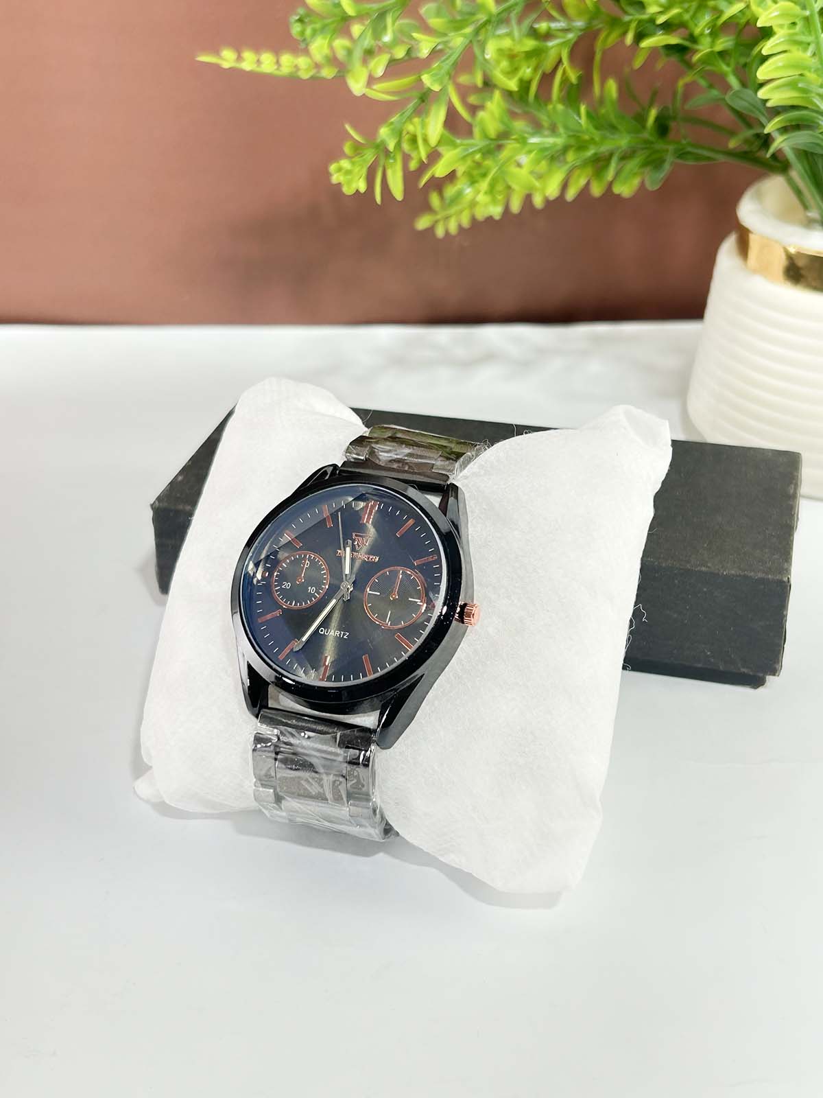 Black Stainless Steel Watch For Men MW199