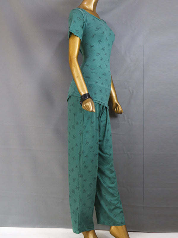 Sea Green Night Suit For Womens/Girls TB WNS02