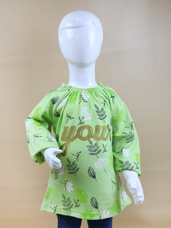 GTS07 SK Full Sleeves Girls T-Shirt 1Yrs - 4Yrs Your Light Green
