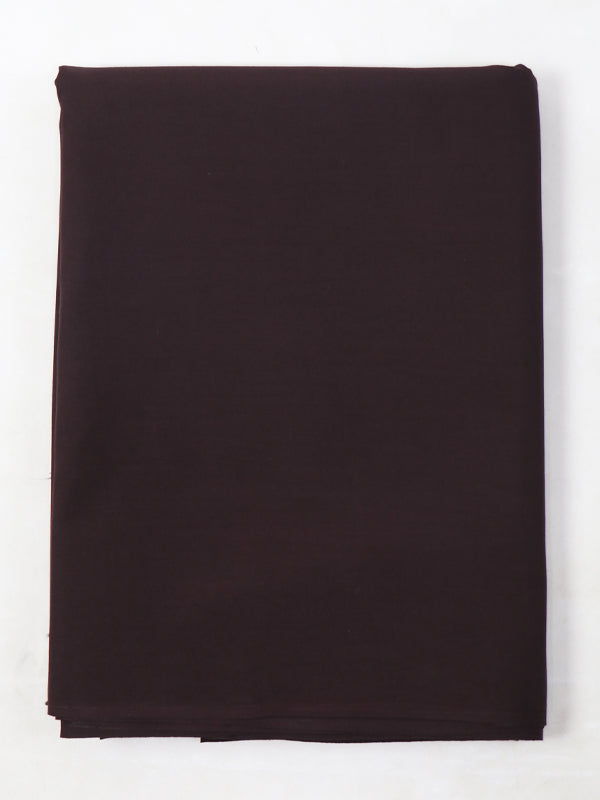 Men's Unstitched Kameez Shalwar Fabric Plain Dark Brown MUF84