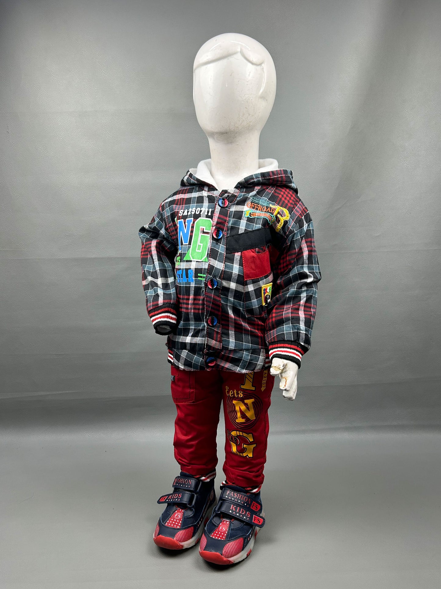 1Yr - 4Yrs Star Dark Maroon Suit For Kids IC BS193