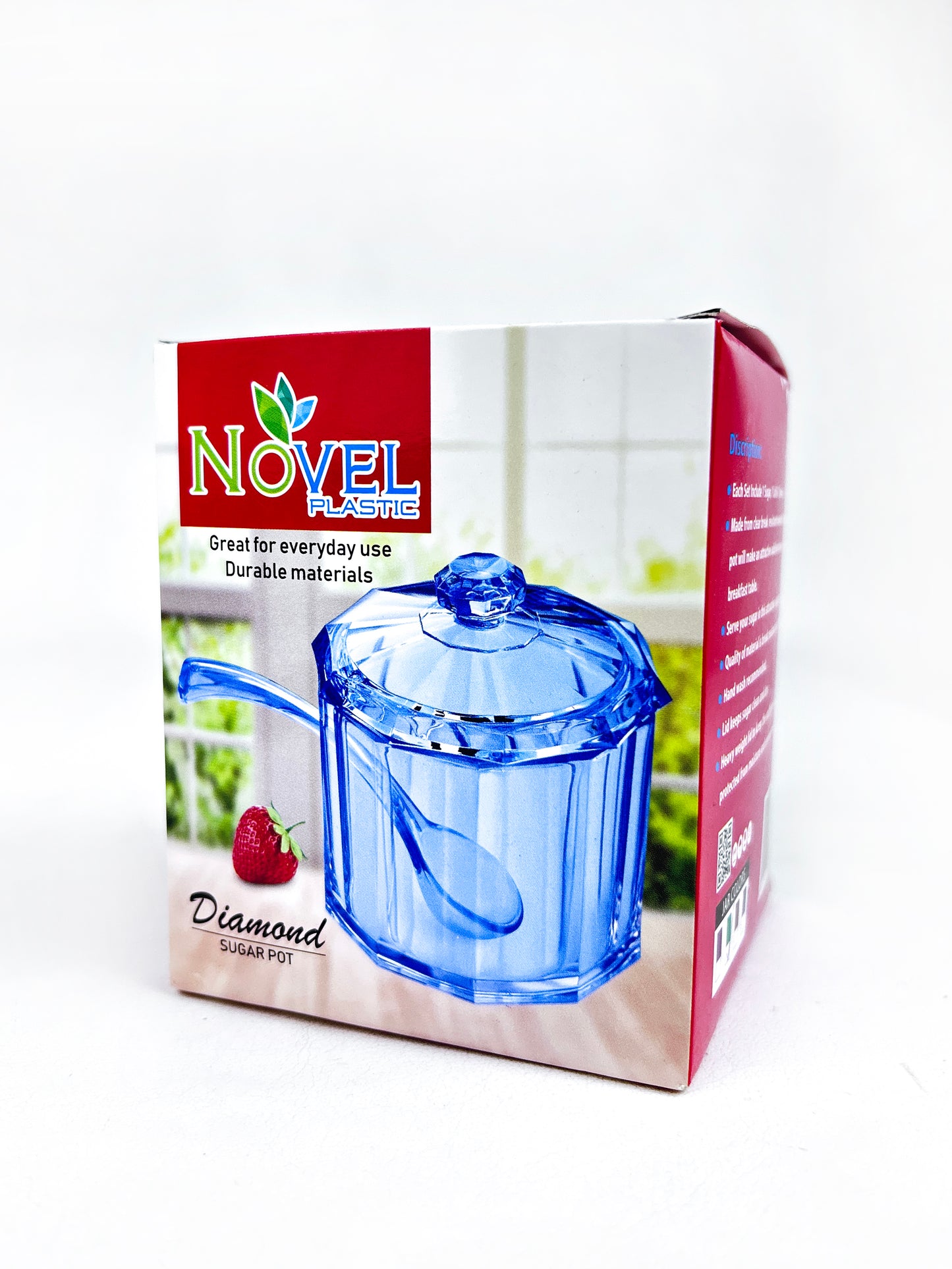 White Plastic Novel Sugar Pot Use Multipurpose