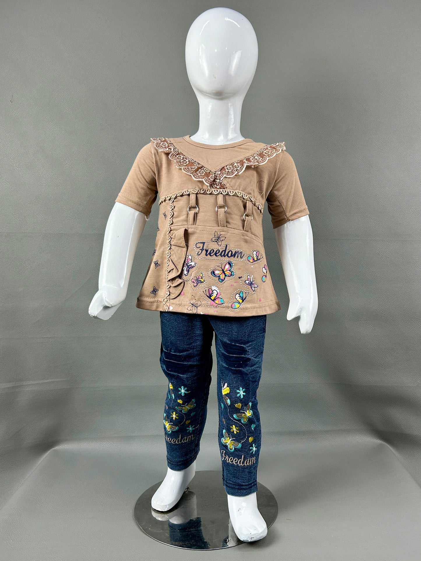 1Yr - 7Yrs Light Brown Freedom Suit For Girls RZ GS121
