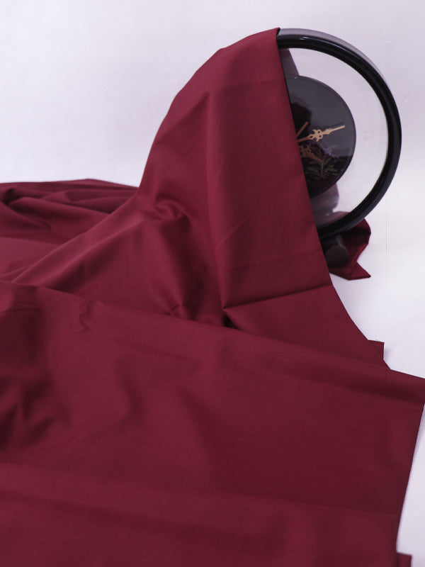 Men's Unstitched Kameez Shalwar Fabric Plain Maroon MUF42