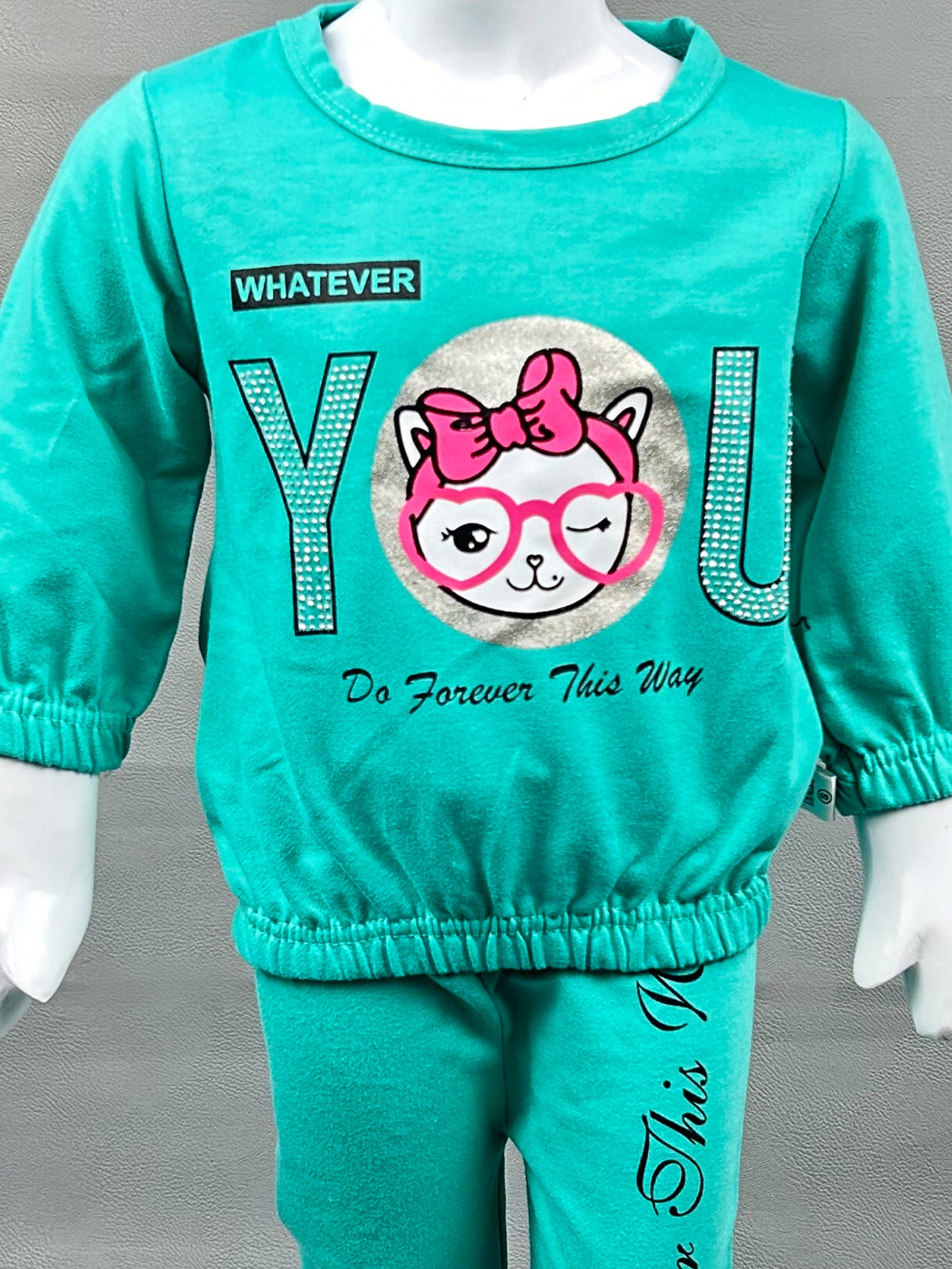 1Yr - 4Yrs Forever Turquoise Suit For Girls SK GS112