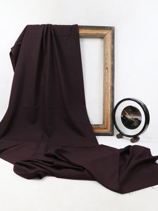 Men's Unstitched Kameez Shalwar Fabric Plain Dark Brown MUF84