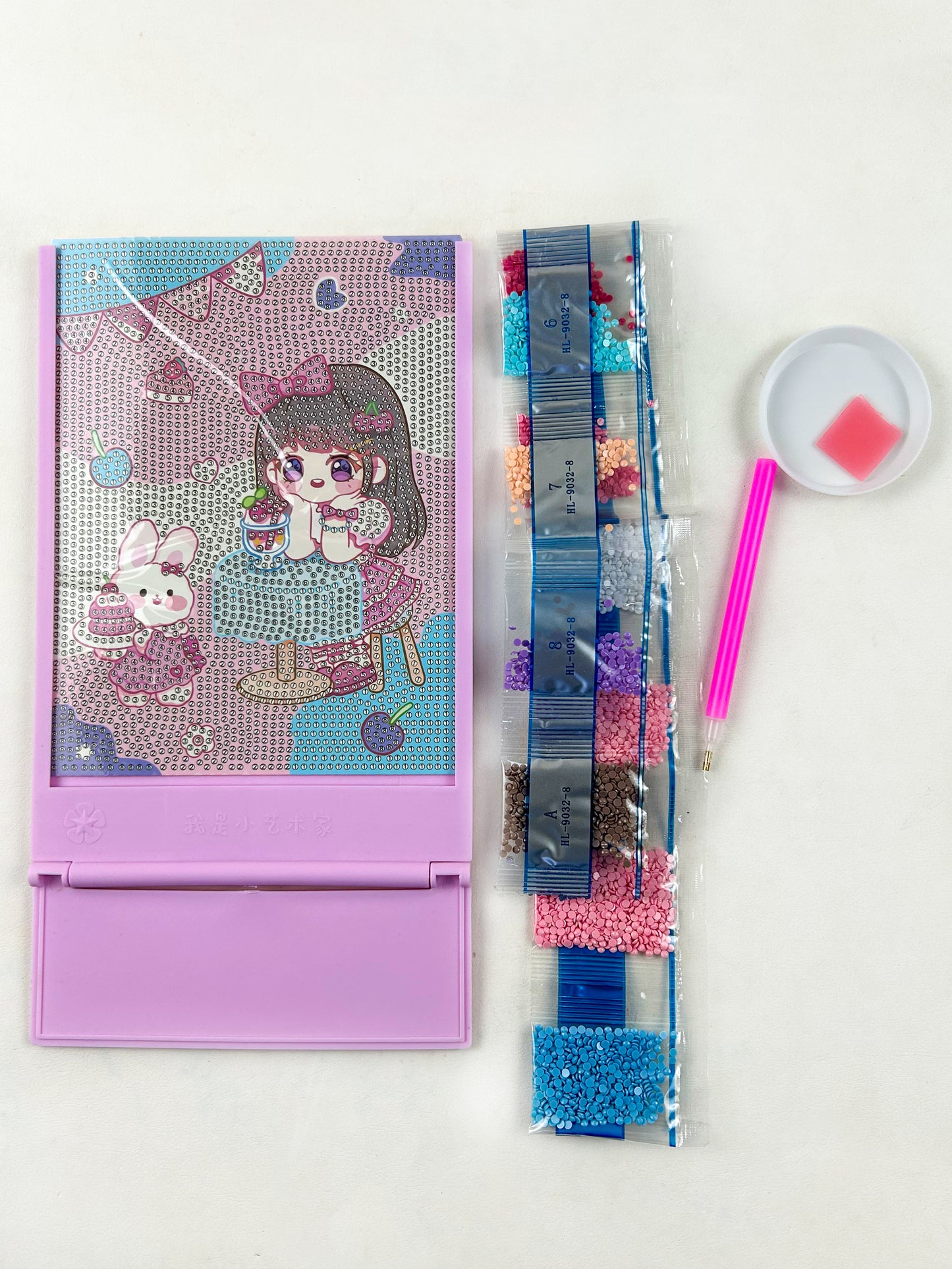 Cute Girl with Bunnies 5D Diamond Painting Kit For Kids PB58