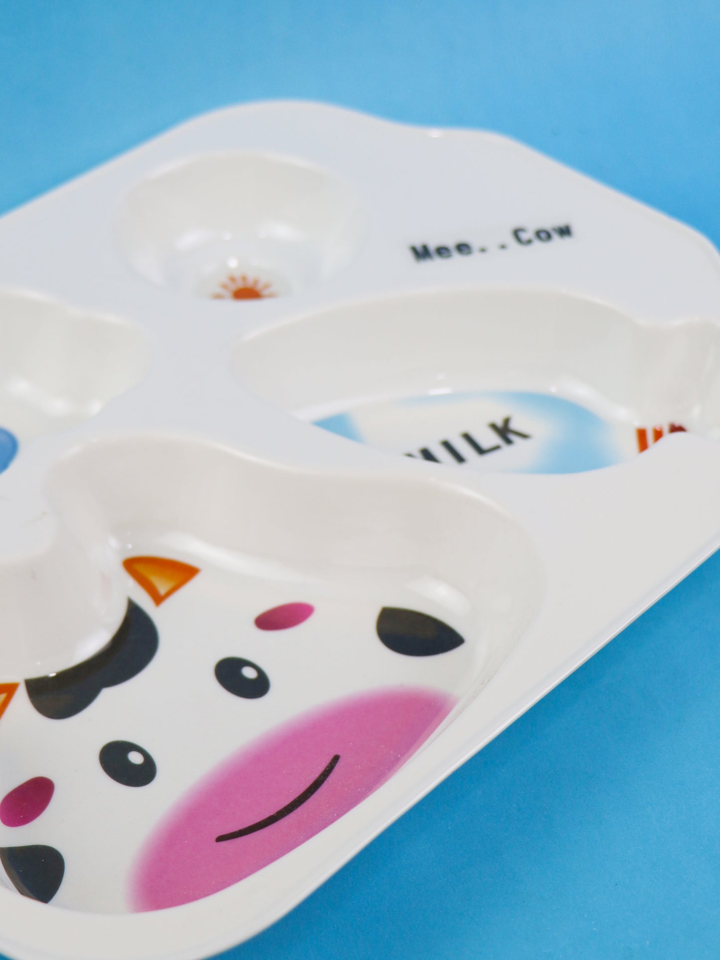 Cow 4-Compartment Melamine Tray