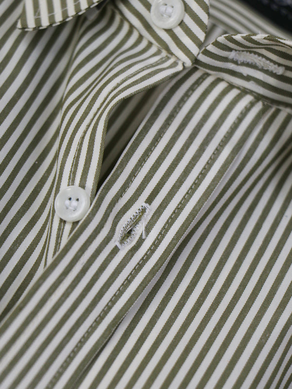 MFS08 Men's Formal Dress Shirt Light Green Lines