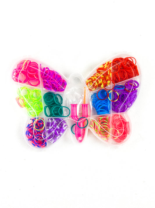 Butterfly Shape Multicolor Color Band Box For Girls GHB29