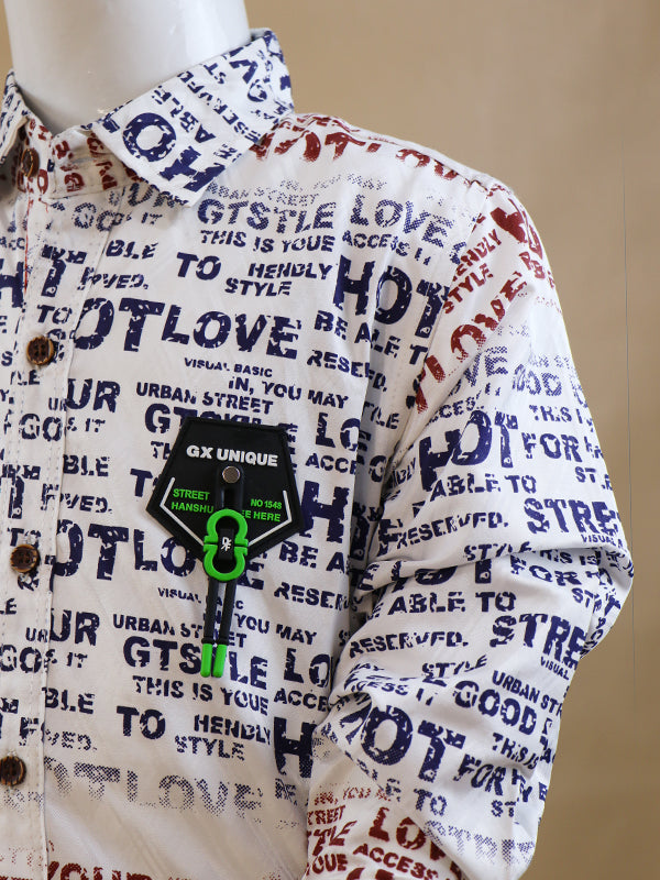 NB Boys Casual Shirt 3Yrs - 12Yrs GX Unique White