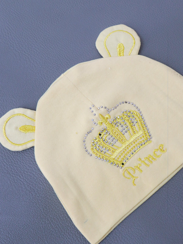 Light Yellow Prince Cap For Newborn NBC04