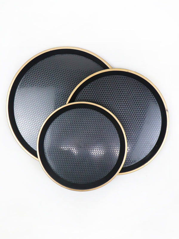 Plastic Round Shape Serving Tray 3 Sizes Set