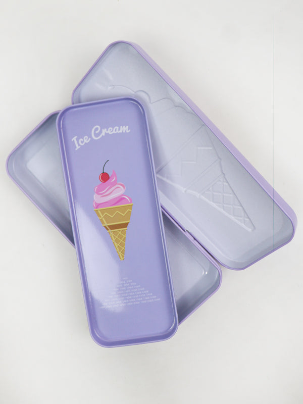 PB11 Metal Pencil Box For Kids Ice Cream Light Purple