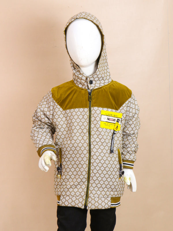 style mustard jacket with hood 3Yrs 8Yrs Style Mustard Hooded Jacket For Boys AJ KJ05 – The Cut Price