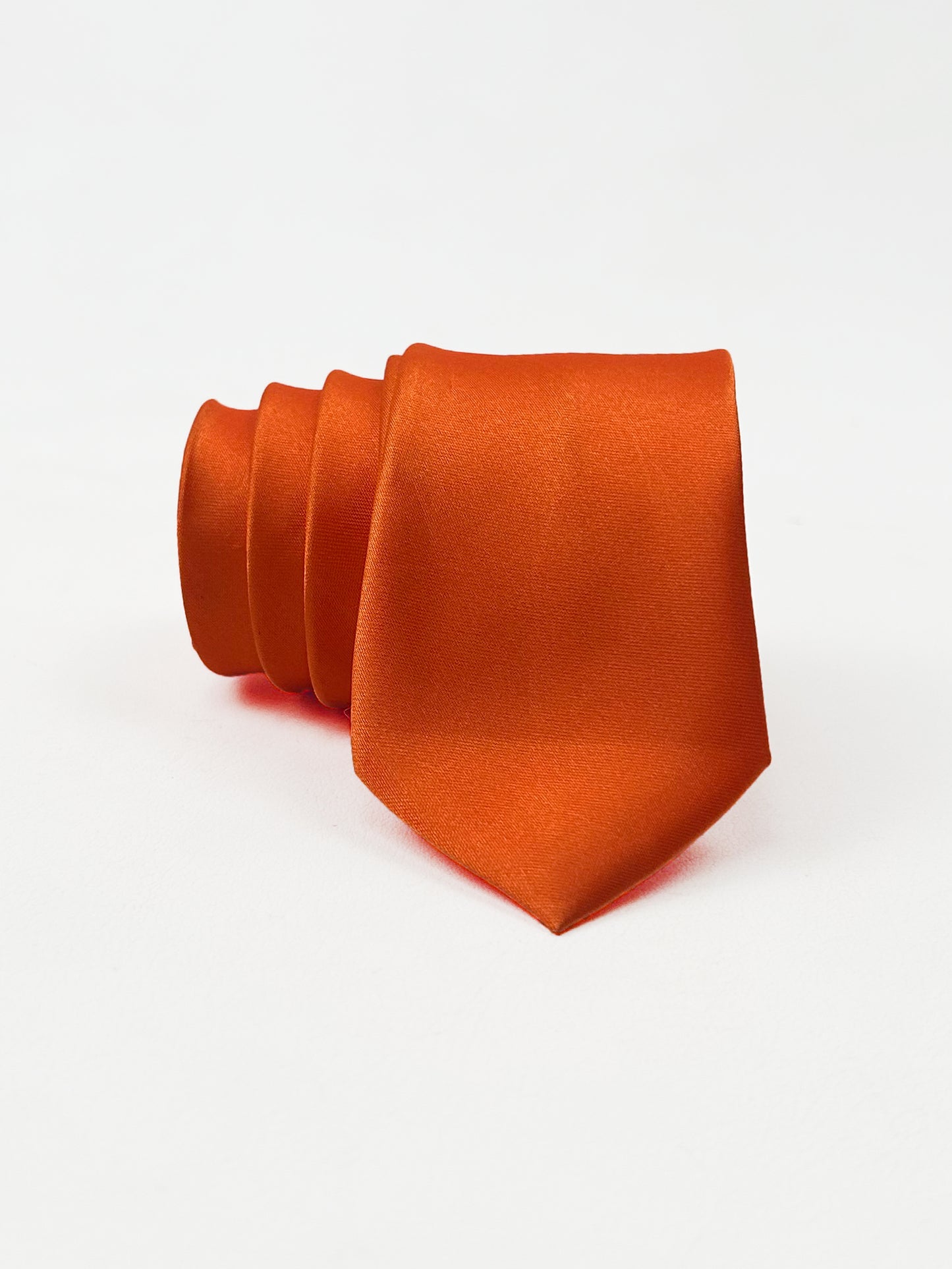 Dark Orange Pencil Tie Thin Formal Party Wear MPT05