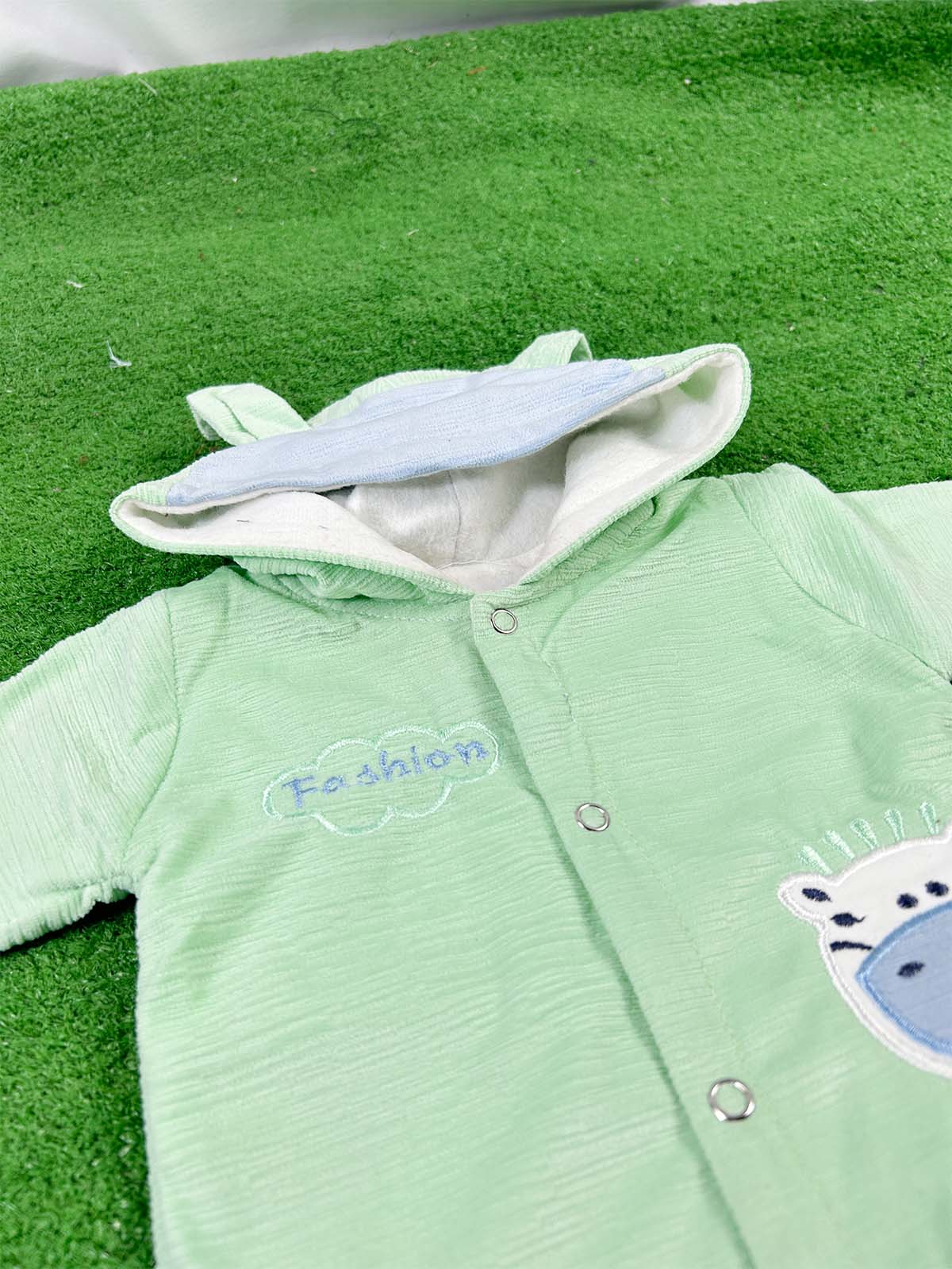 0Mth - 3Mth Fleece Green Suit For Newborns NBS649