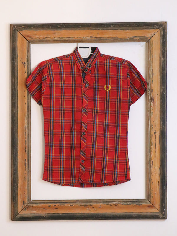 AZ Boys Casual Shirt 5Yrs - 12 Yrs Red Check