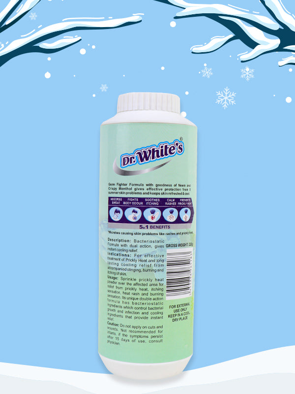 Dr.White's Prickly Heat Powder Cool Herbal Neem - 220GM