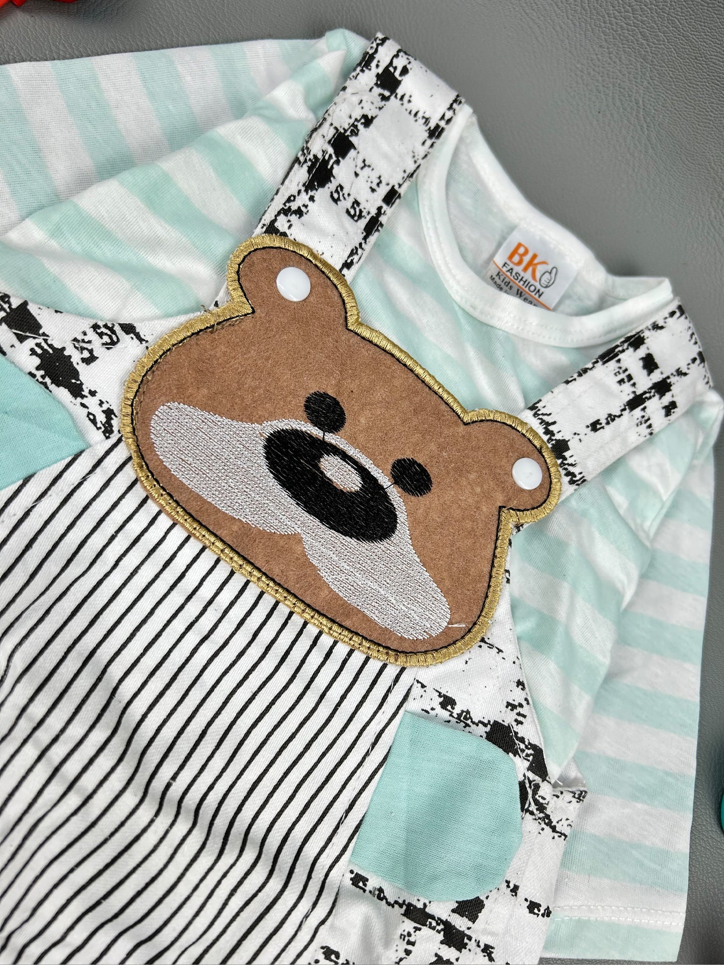 3Mth - 9Mth Bear Light Green Romper For Newborn HG NBR46