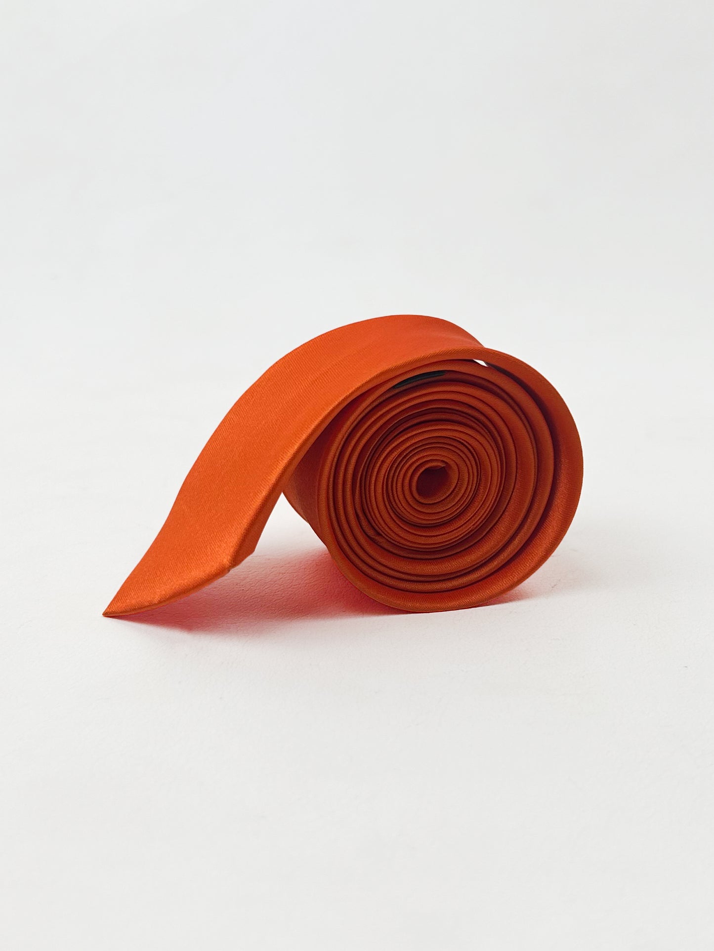 Dark Orange Pencil Tie Thin Formal Party Wear MPT05
