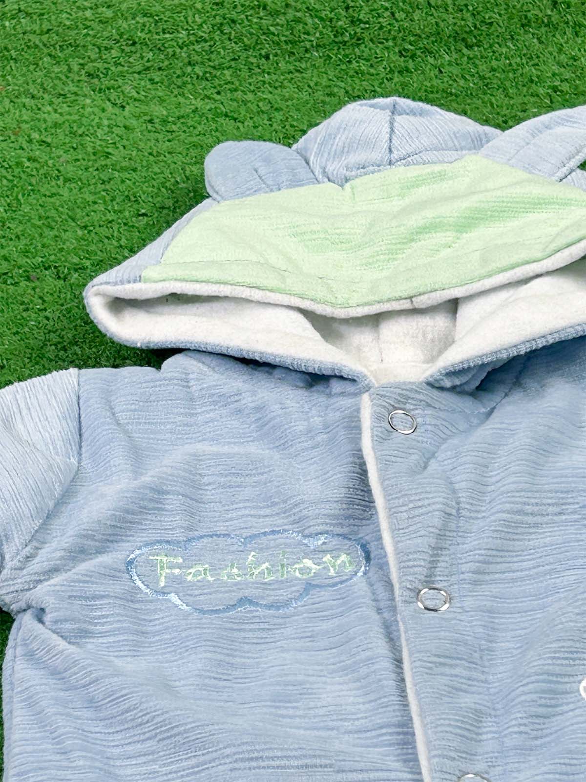 0Mth - 3Mth Fleece Blue Suit For Newborns NBS650