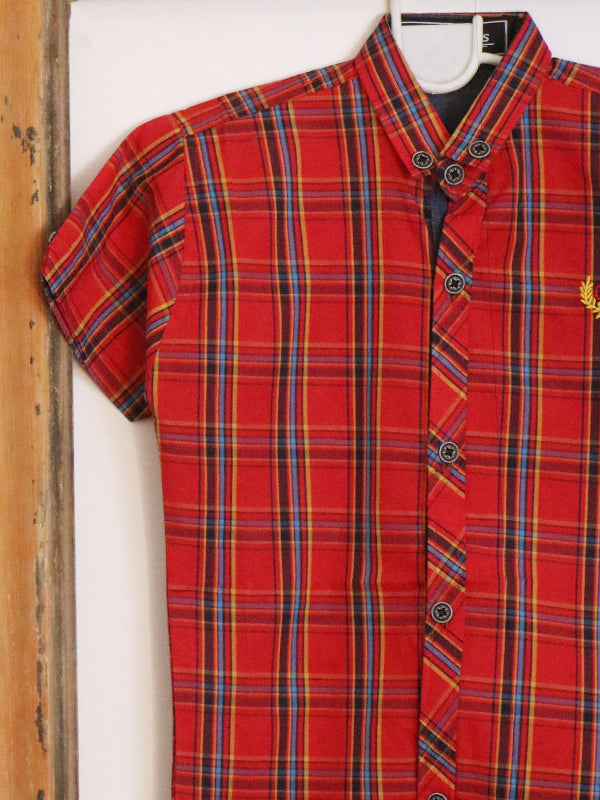AZ Boys Casual Shirt 5Yrs - 12 Yrs Red Check