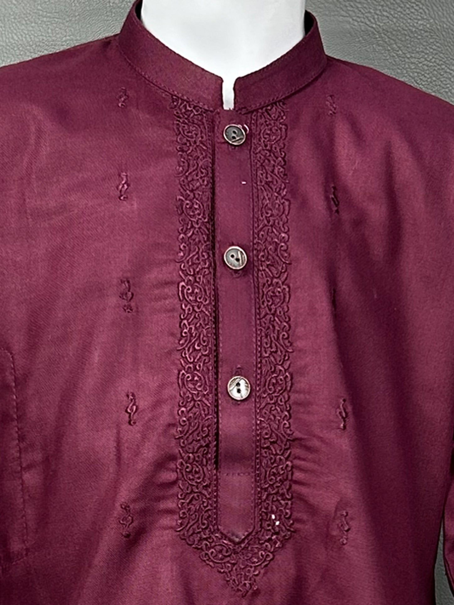 2Yrs - 14Yrs 720 Maroon Kameez Shalwar Suit For Boys AM BKS121