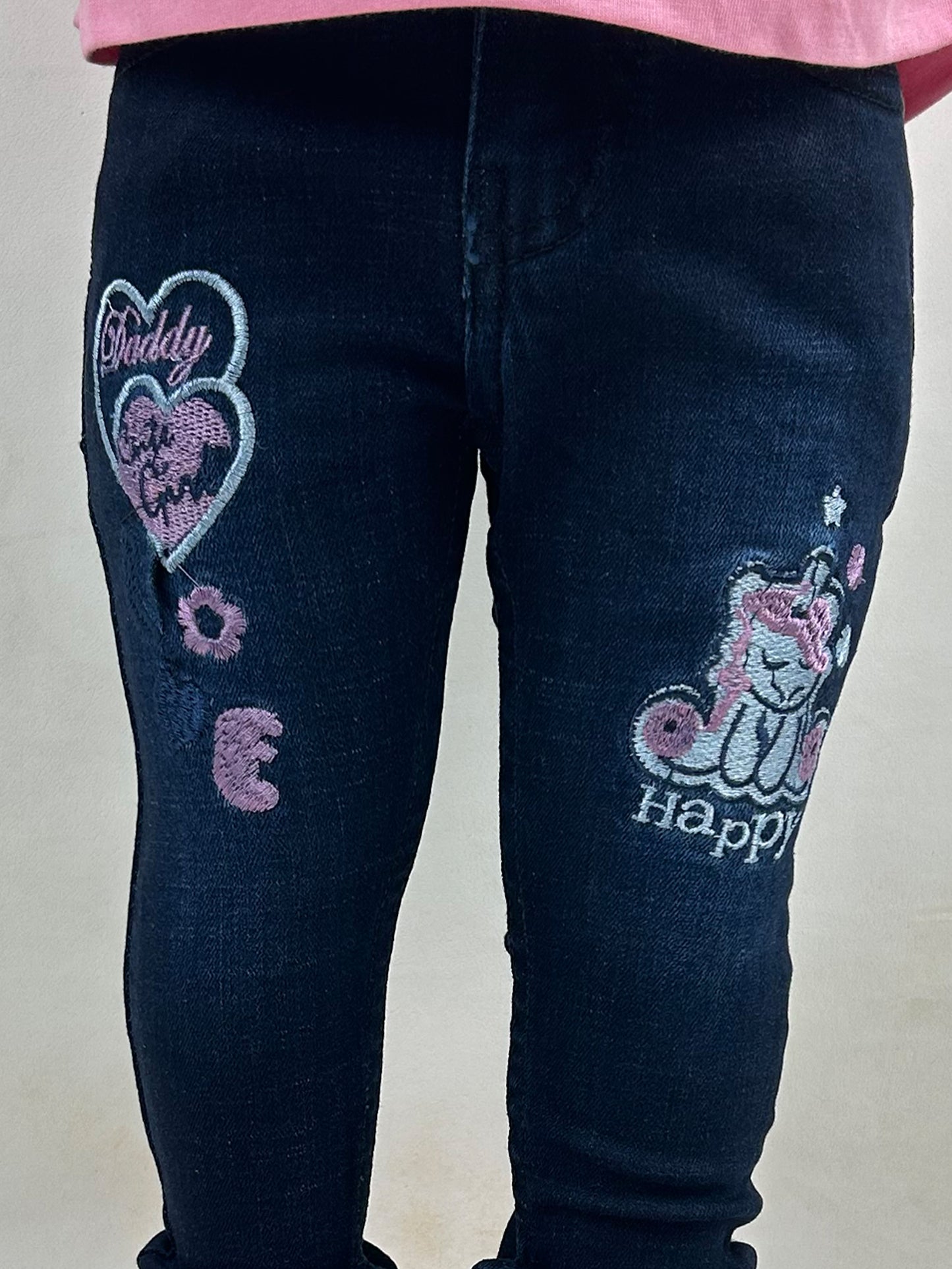 2Yrs - 11Yrs Dark Blue Stretchable Denim Jeans For Girls GJ18