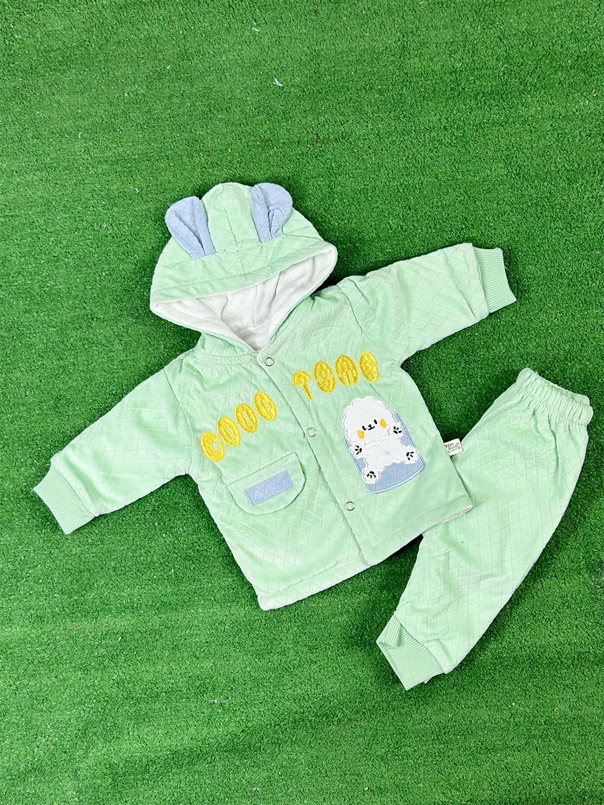 0Mth - 3Mth Fleece Green Suit For Newborns NBS651