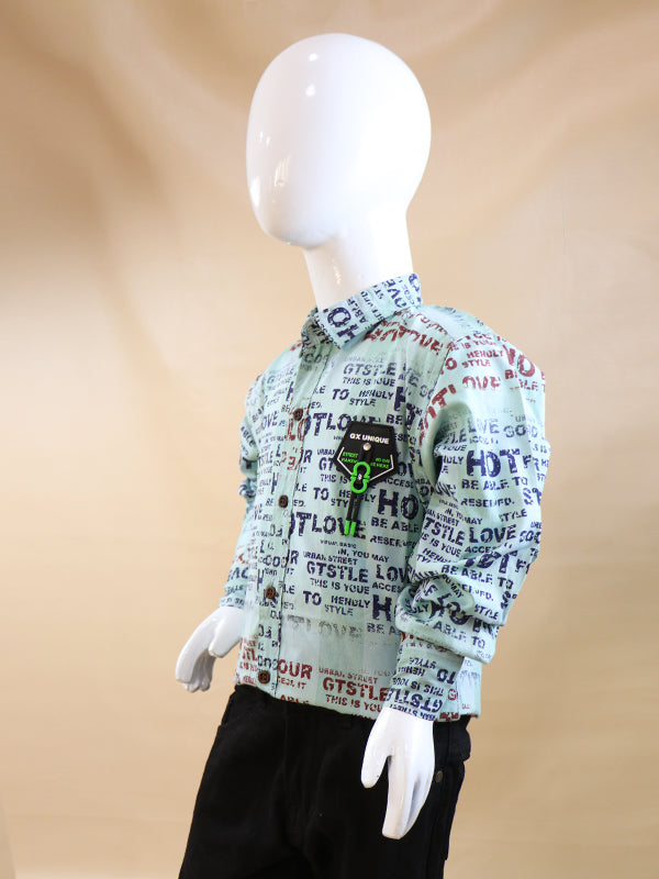 NB Boys Casual Shirt 3Yrs - 12Yrs Love Light Green