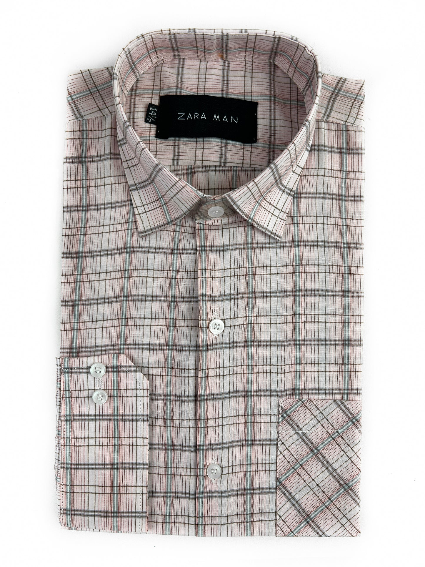 Pink Checks Formal Dress Shirt For Men MFS325