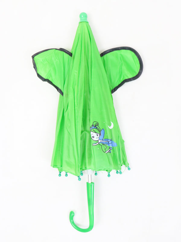 Small Kids Cartoon Umbrella Green KU02