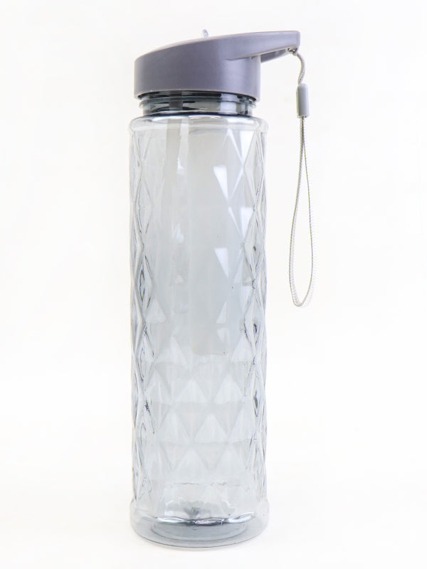 Transparent Reusable Water Bottle Diamond- Dim Gray