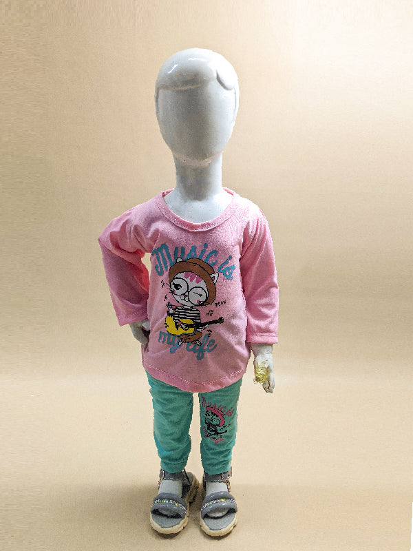 1Yr - 4Yrs Music Light Pink Suit For Girls RG GS75